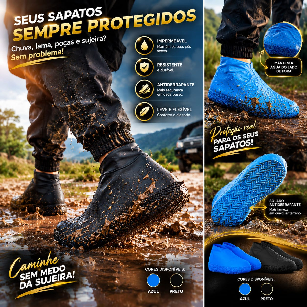AQUELIS PREMIUM-CAPA IMPERMEAVEL PARA SAPATOS🛡️💧