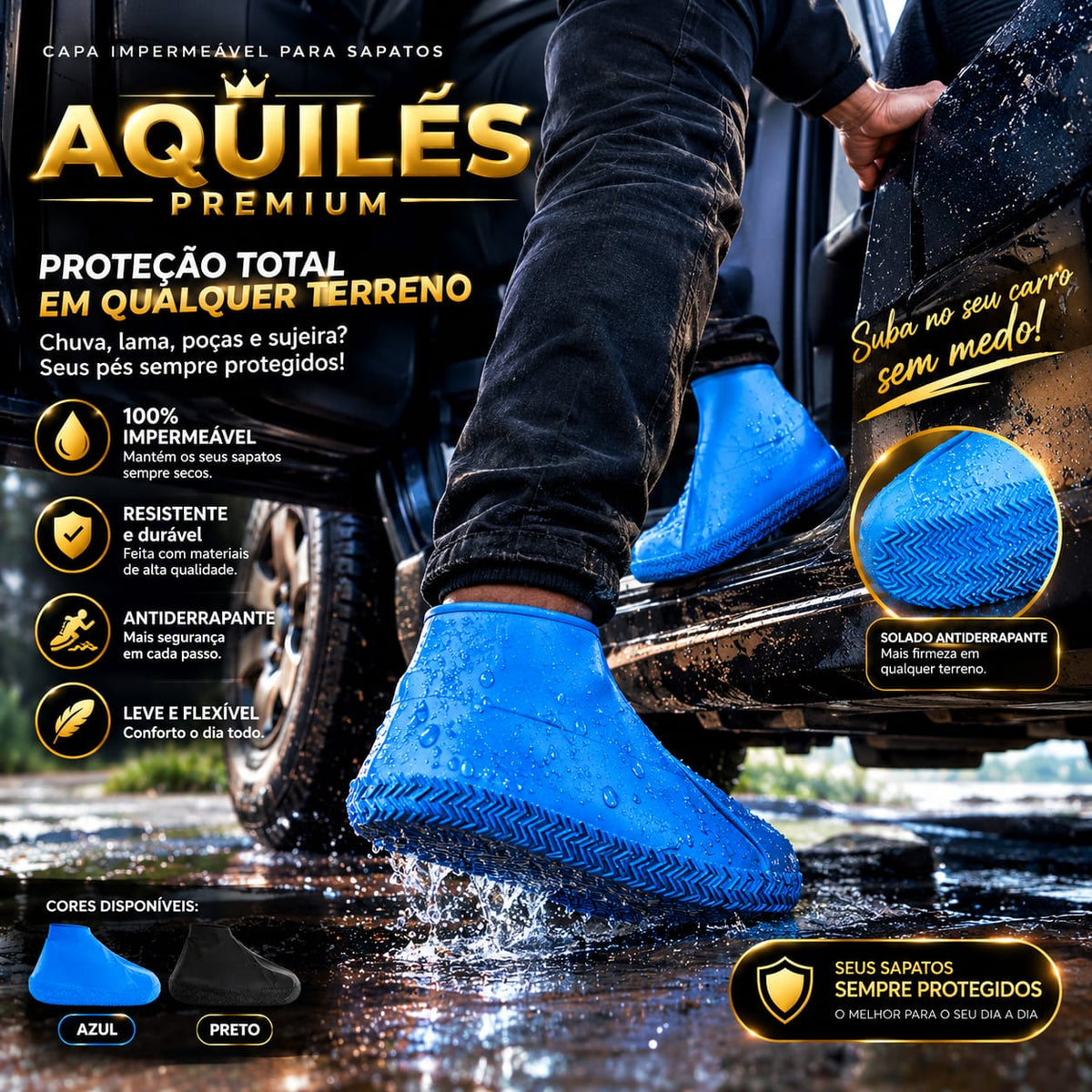 AQUELIS PREMIUM-CAPA IMPERMEAVEL PARA SAPATOS🛡️💧