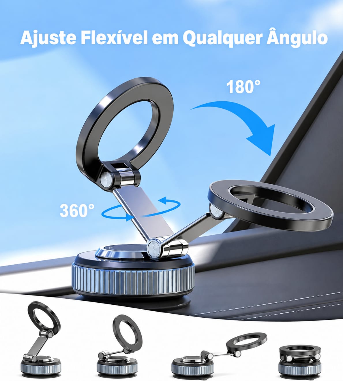 SUPORTE MAGNÉTICO PARA TELEFONE CELULAR PARA CARRO - SMART MAGNET™
