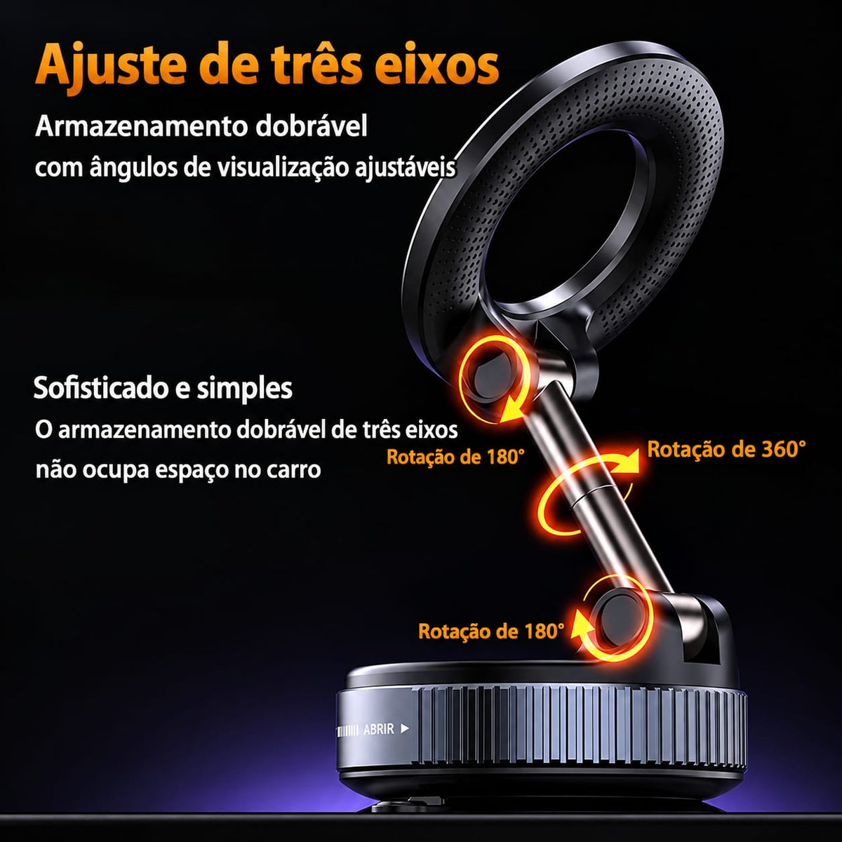SUPORTE MAGNÉTICO PARA TELEFONE CELULAR PARA CARRO - SMART MAGNET™