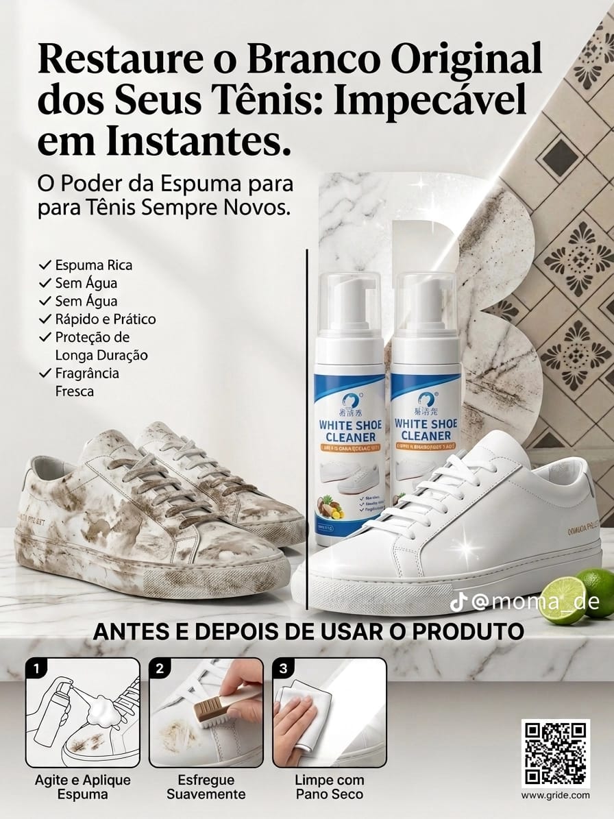 WHITE SHOES-ESPUMA CLAREADORA DE SAPATOS PREMIUM