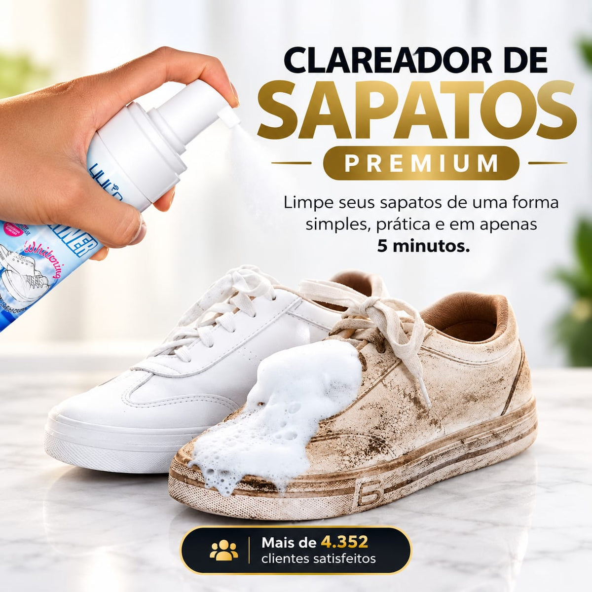 WHITE SHOES-ESPUMA CLAREADORA DE SAPATOS PREMIUM
